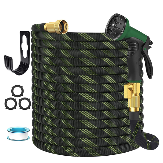 Garden Hose 50ft Expandable Leaf Green product photo